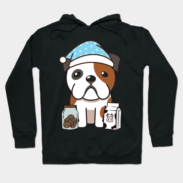 Funny Bulldog is having a midnight snack Hoodie by Pet Station